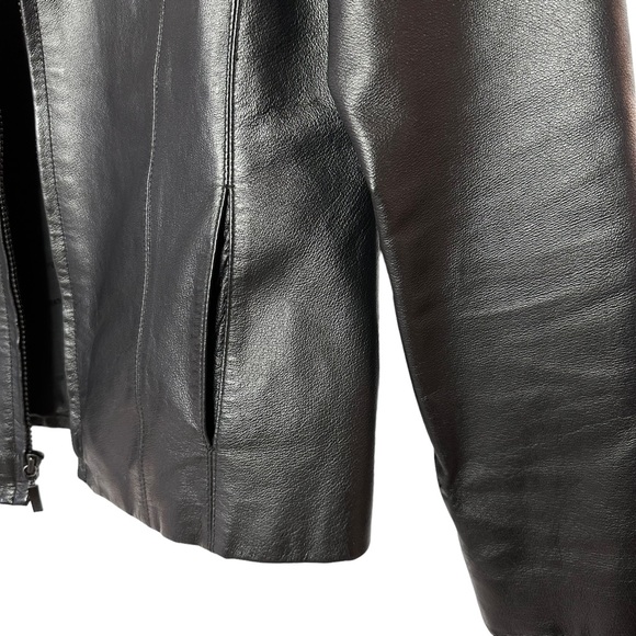 Stunning 100% Genuine Leather Vintage  Black Jacket - Picture 9 of 12